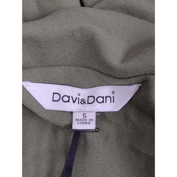 Davi & Dani Open Duster Sz S Green Embroidered Open Long Pockets Boho Hipster - Picture 3 of 11